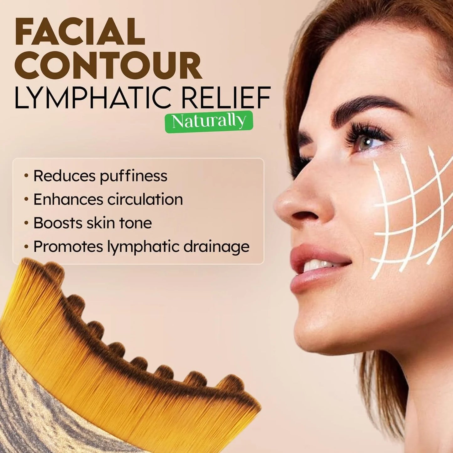 Lyra Lymphatic Contour Face Brush